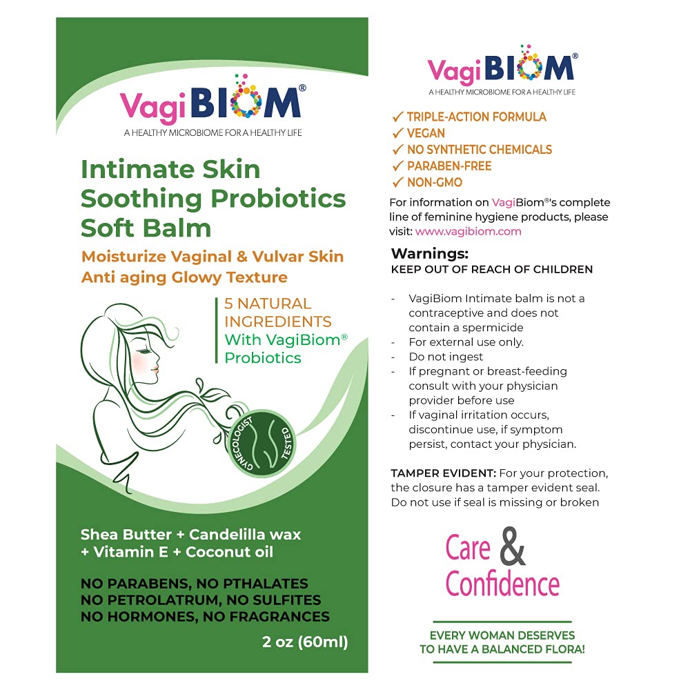 Intimate Skin Soothing Probiotics Soft Balm SheaButter with VagiBiom Lactobacillus crispatus Biom Probiotics