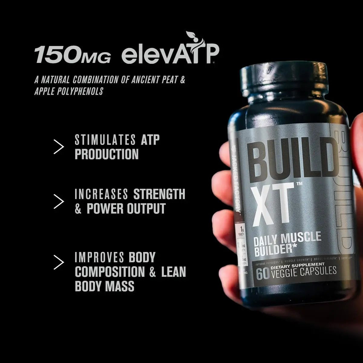 Jacked Factory Androsurge Estrogen Blocker for Men + Primasurge Testosterone Booster for Men + N.O. XT Nitric Oxide Booster + Build XT Muscle Builder