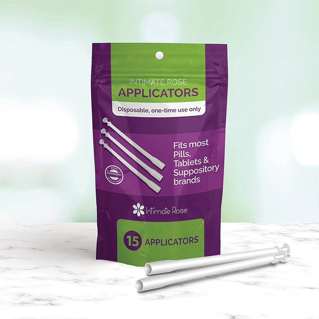 Intimate Rose 15 Count Vaginal Suppository Applicator - Fits Most Boric Acid Suppositories & Vaginal
