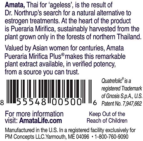Amata Life by Dr. Christiane Northrup Pueraria Mirifica Plus Capsules 60 Day Amata Life