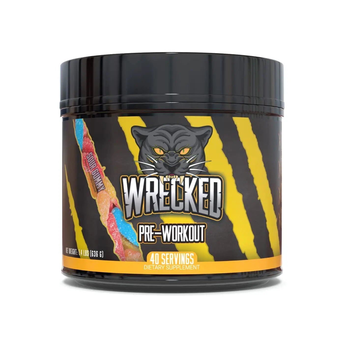 Huge Supplements Wrecked Pre-Workout, 30G+ Ingredients Per Serving to Boost Energy