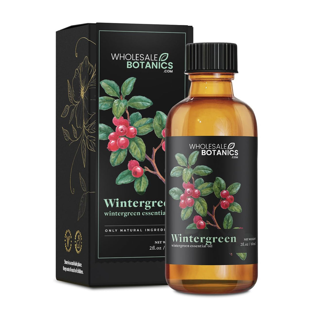 Wintergreen Essential Oil by Wholesale Botanics | Premium Grade 100% Undiluted Essential Oil