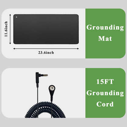 WAUZOBLE Grounding Mat, Grounding Bed Foot Mat with 1 Grounding Cord Indoor Mat Improving