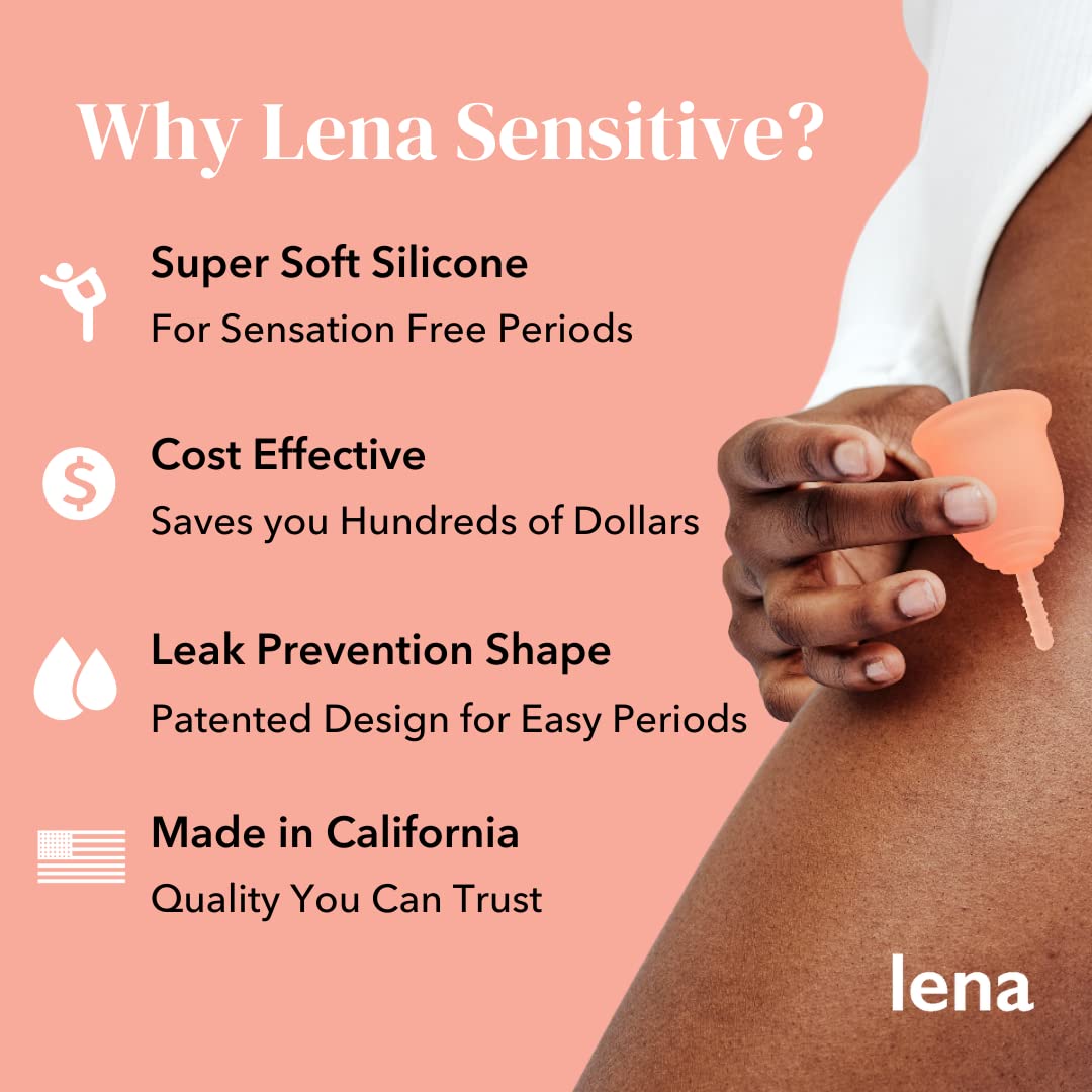 Lena Sensitive Menstrual Cup | Reusable Beginner Period Cup | Wear for 12 Hours