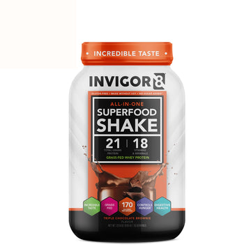 INVIGOR8 Superfood Shake (Chocolate Brownie) with Immunity Boosters - Gluten