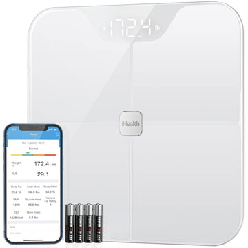 iHealth Nexus Smart Scale for Body Weight Bluetooth, Digital Bathroom Scale Body Fat and Muscle