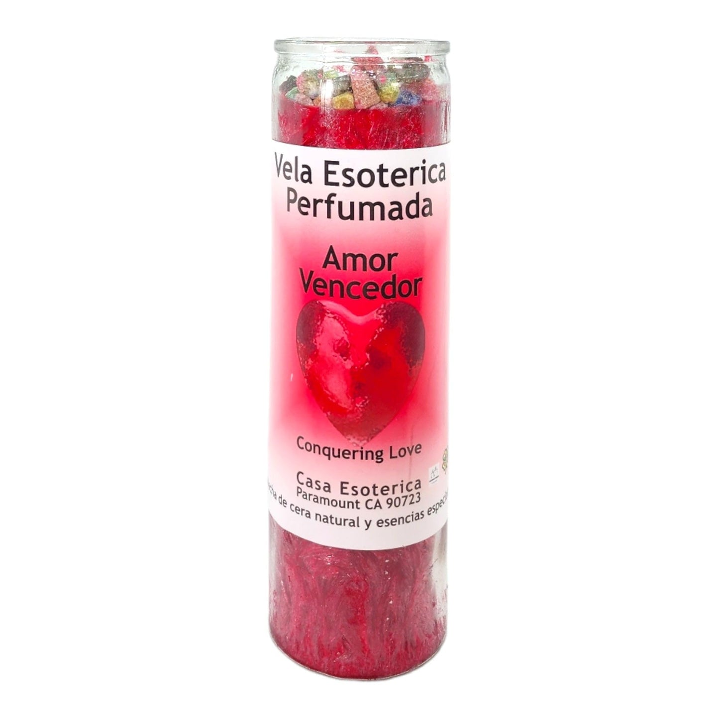 Conquering Love-Palm Wax Spiritual Intention Spell Candle-[RED] | Vela CASA ESOTERICA PERFUMADA