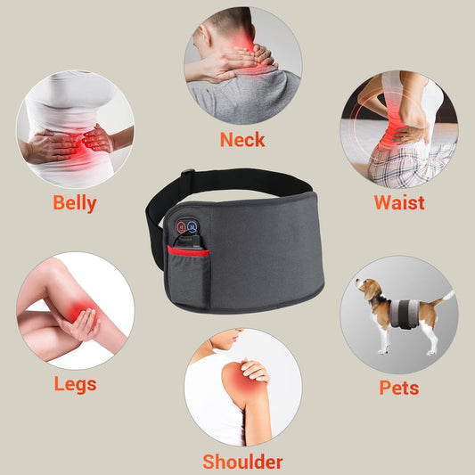 Comfytemp Red Light Therapy Belt, Cordless Infrared Red Light Therapy for Body Device, Wearable Red