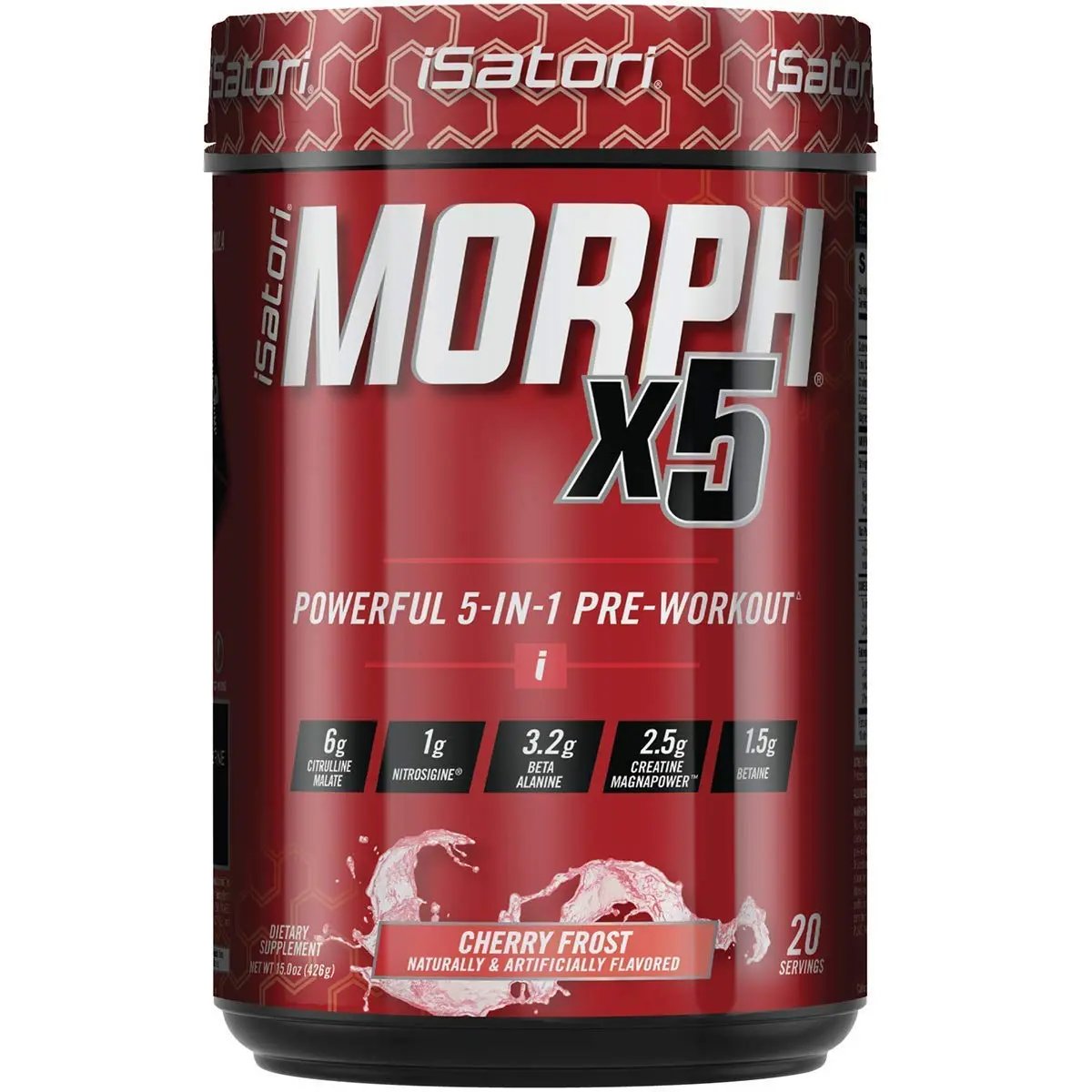 iSatori Morph Xtreme Intense Pre Workout - Bombsicle (20 Servings) Classic Blender Bottle (Clear Bottle with Red Top)