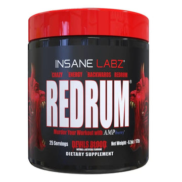Insane Labz Redrum High Stim Pre Workout NO Booster Powder, Loaded with Beta Alanine