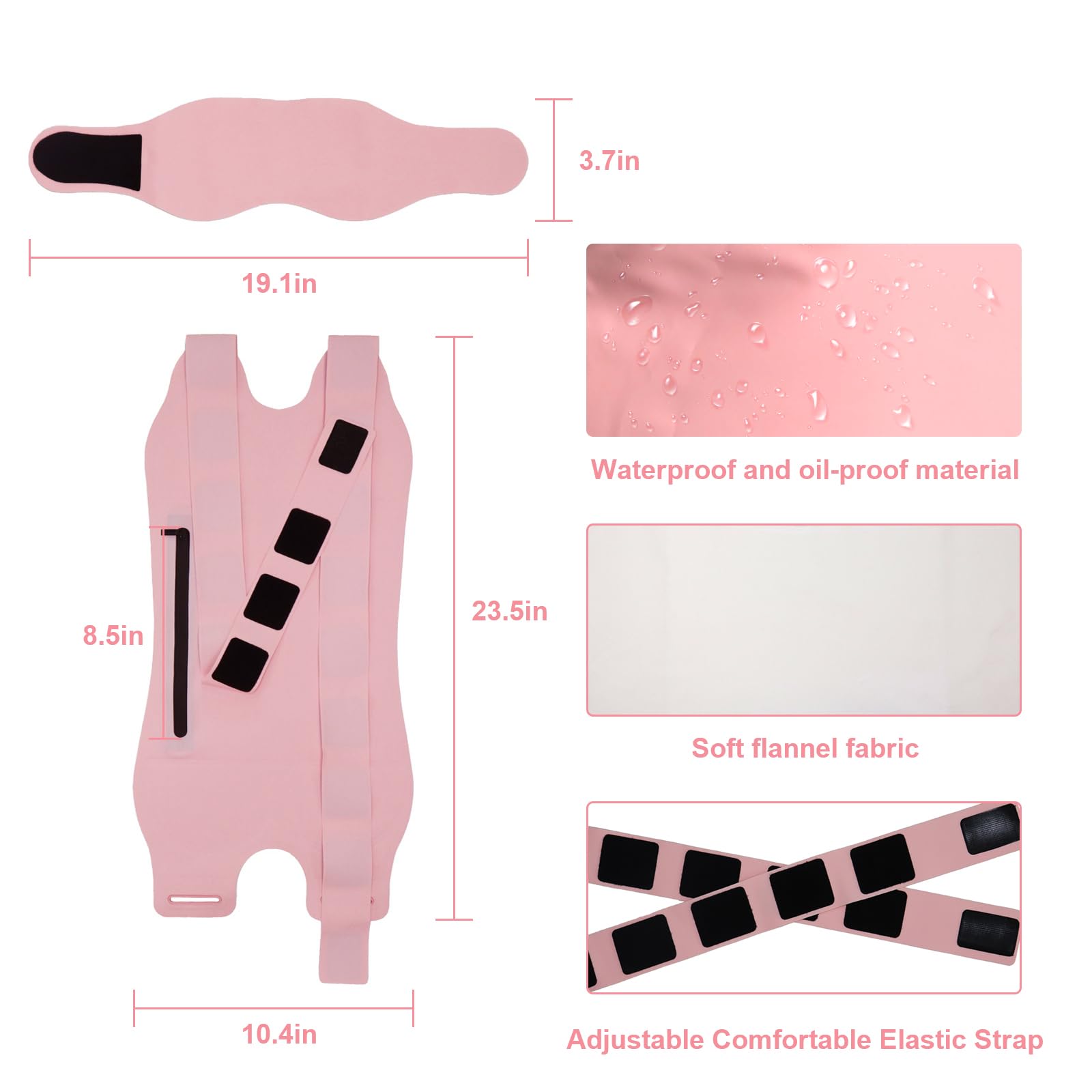 YEEYAA 2 Pcs Castor Oil Pack, Castor Oil Pack Wrap Plus Size for Waist and Neck YEEYAA