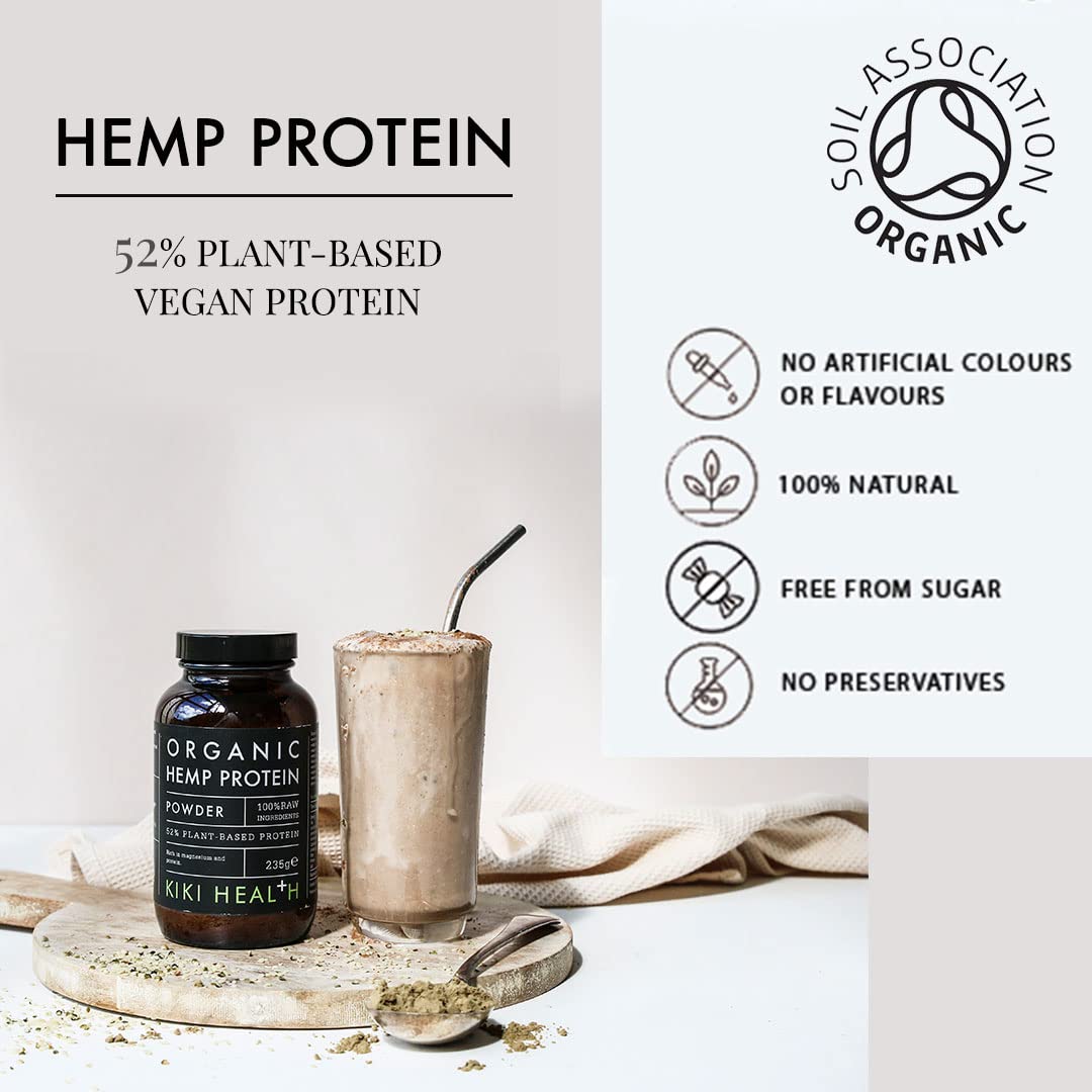KIKI Health - Organic Hemp Protein - Plant-Based Protein Powder - Rich in Magnesium and Omega 3 KIKI HEALTH