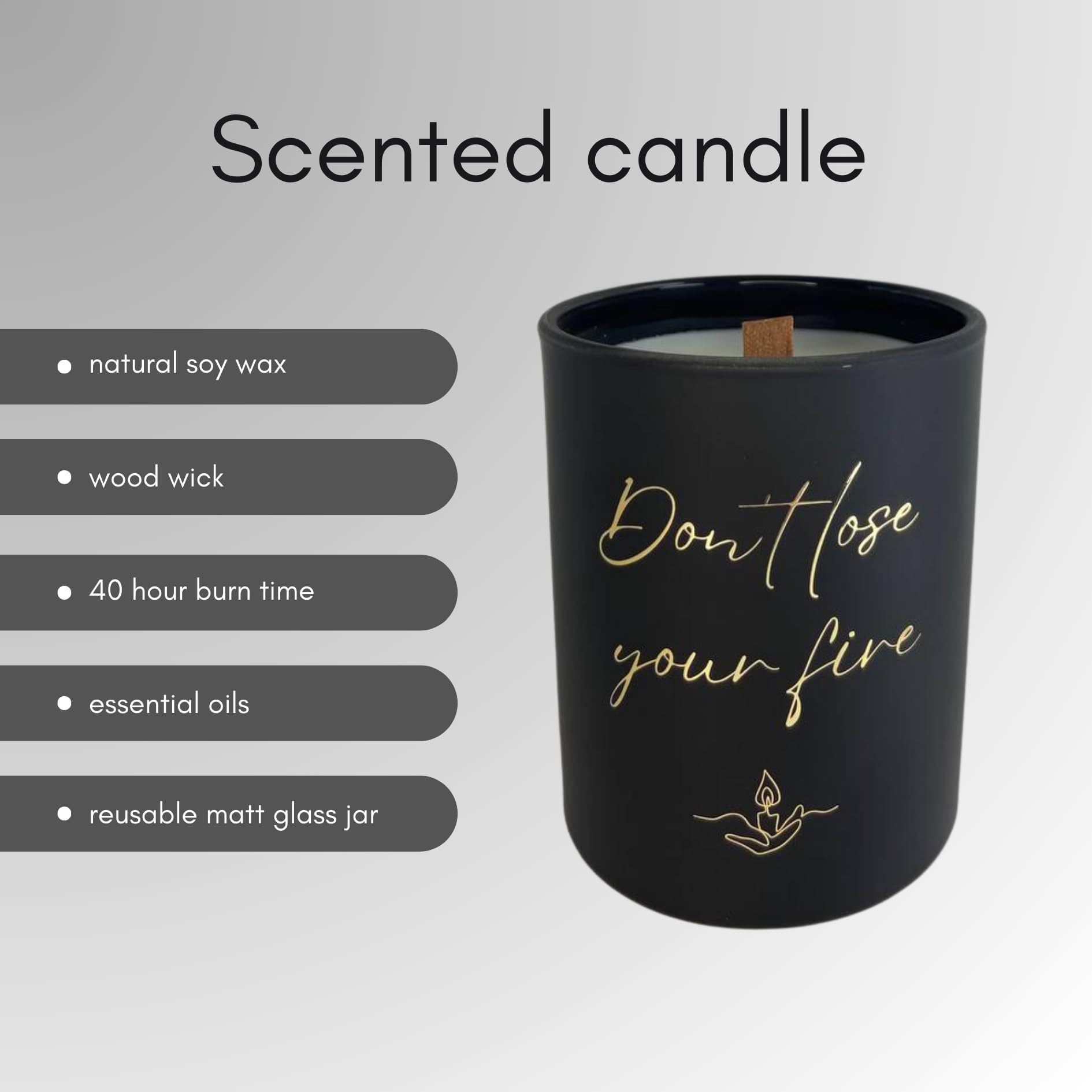 100% Natural Soy Wax Candle, Valentines Day Gifts for Women & Men, Candles for Home Lomilla