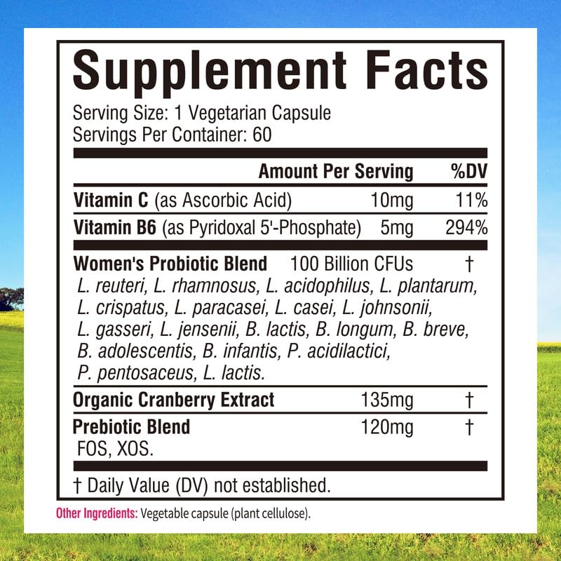 Innate Vitality Women’s Probiotics, 100 Billion CFUs 18 Strains, with Cranberry, Vitamin C Innate Vitality