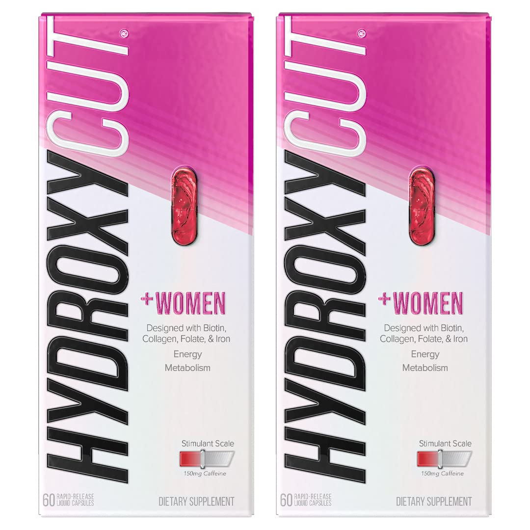 Hydroxycut + Women Pills with Biotin & Collagen | Hair Nails and Skin Vitamins | Iron Supplement