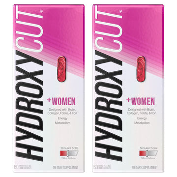 Hydroxycut + Women Pills with Biotin & Collagen | Hair Nails and Skin Vitamins | Iron Supplement