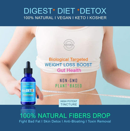 DeepDetox 2oz. Plant-Based Colon Intestinal Gut Liver Cleanse Detox Support. Purify Blood ONETHEFUEL