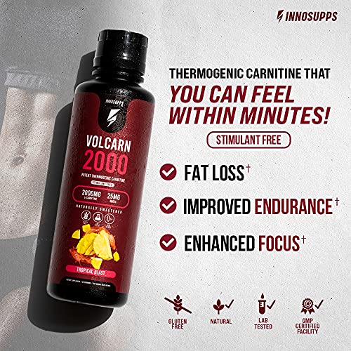 InnoSupps Volcarn 2000 - Advanced Fat Burning Liquid | L-Carnitine, GBEEC, Boost Energy InnoSupps