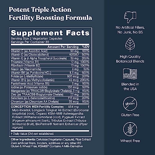 Conception For Him – Fertility Supplements for Men, Male Fertility Booster & Prenatal