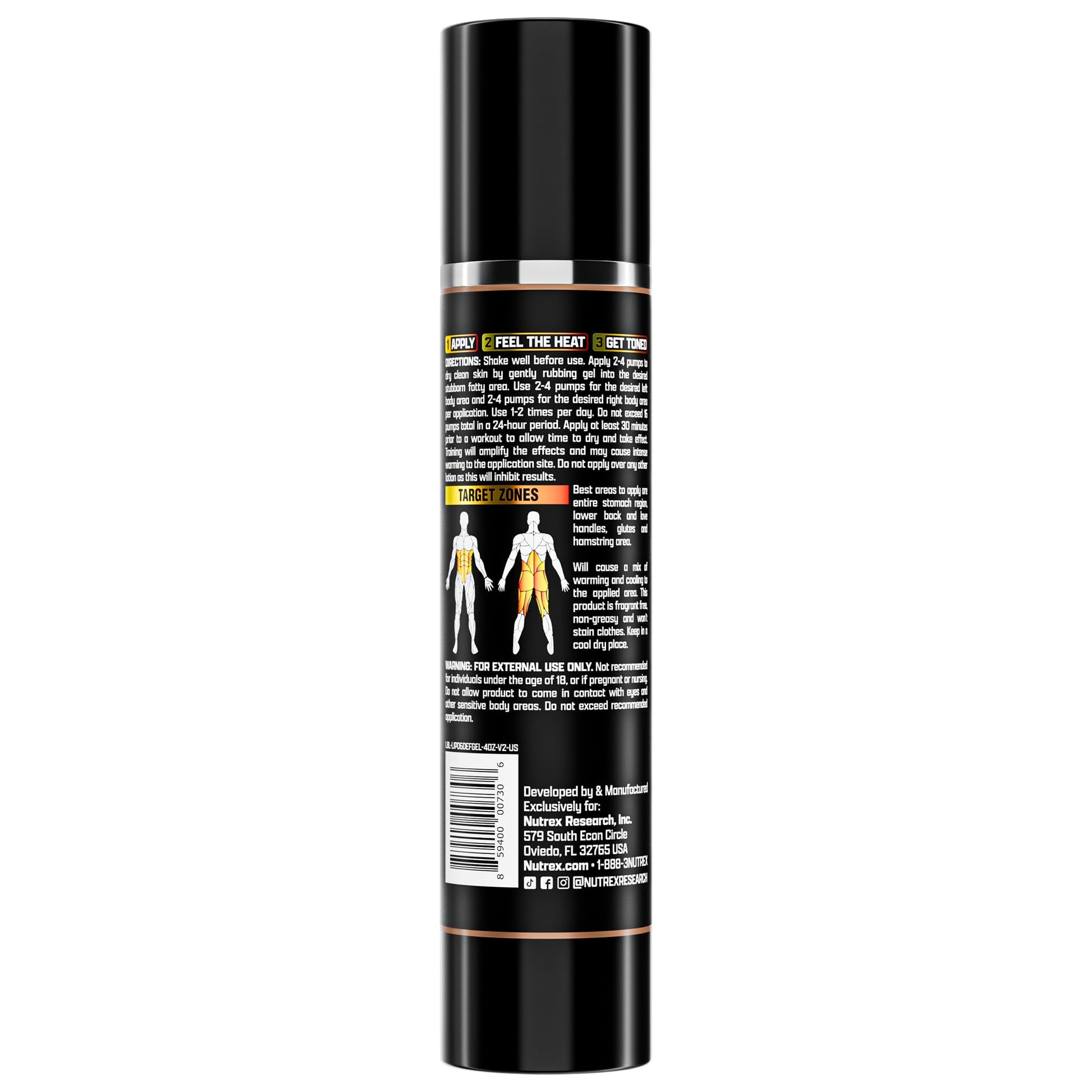Lipo 6 Defining Gel Fast Acting Fat Burning Cream for Men & Women | Targets Stubborn Nutrex Research