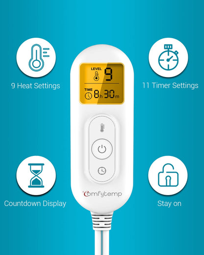 Comfytemp Weighted Heating Pad for Back Pain Relief, FSA/HSA Eligible 2.2lb Electric Heating