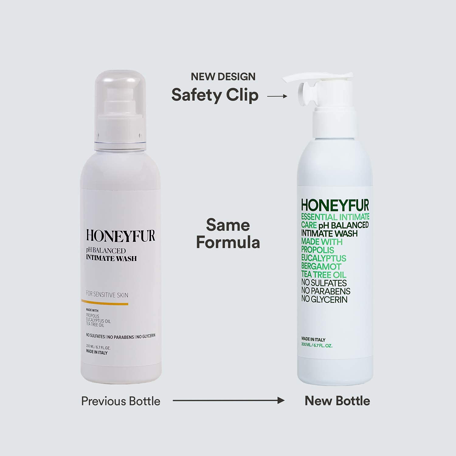 HONEYFUR pH Balanced Natural Feminine Wash For Sensitive Skin – Sulfates & Paraben Free HONEYFUR