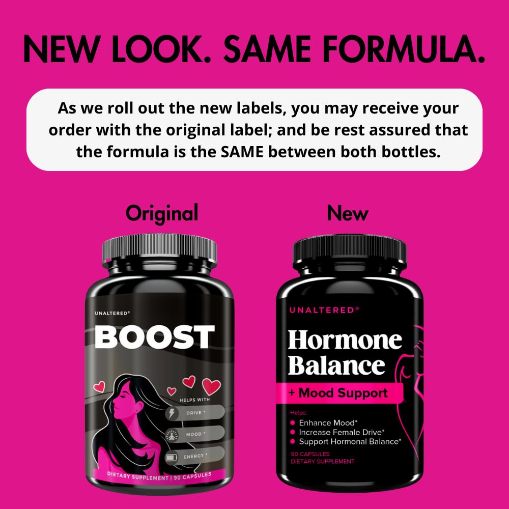 Hormone Balance & Mood Support for Women - Restore Female Drive & Reduce Mood UNALTERED