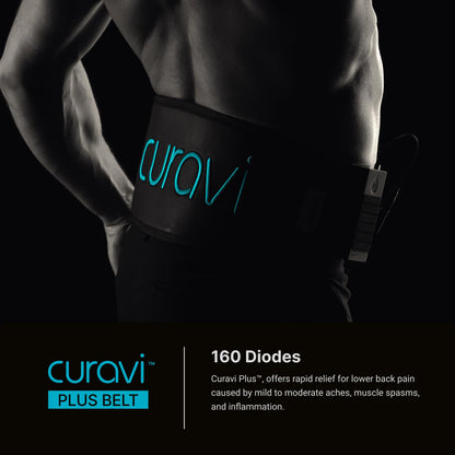 CURAVI Plus™ Wearable Red Light Therapy Belt for Lower Back Pain Relief - 160 Diodes - Safe and Effective