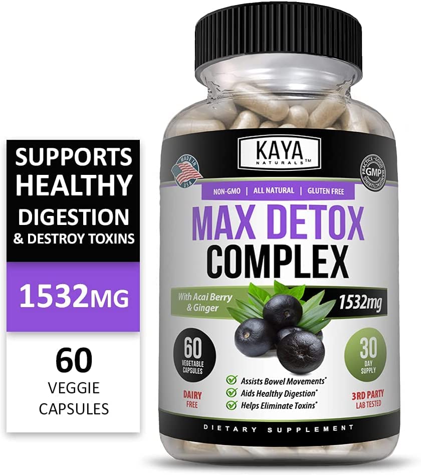Kaya Naturals - Max Detox - 100% Natural, Healthy, Safe & New, Pure Herbal Ingredients