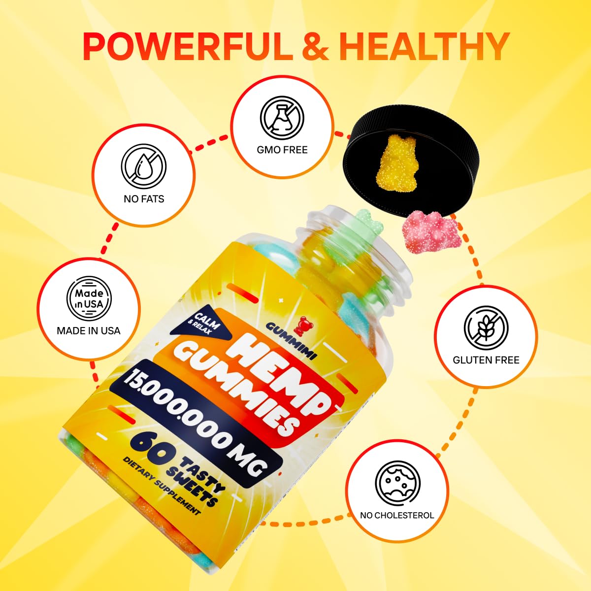Hеmp Gummies – 15,000,000 – High Potency Comforting Hеmp Oil – Ease Worries GummiMi