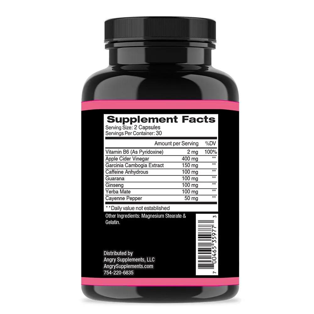 Angry Supplements Monster Girl, Women’s Pre-Workout + Recovery, Apple Cider Vinegar Angry Supplements