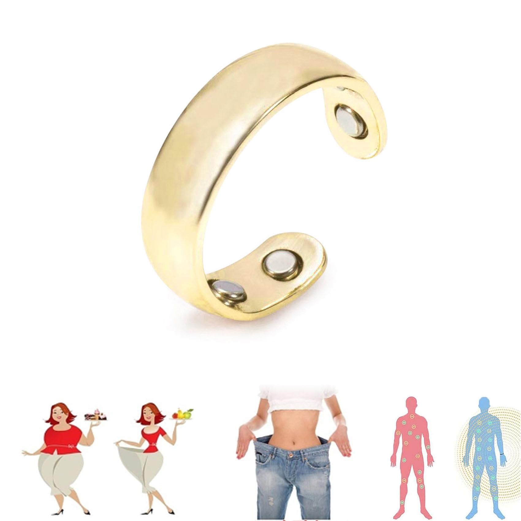 HVZZ Calmi Ring, Olux Rings for Women, Calmi Magnetic Ring for Lymphatic Drainage Arthritis Pain Relief