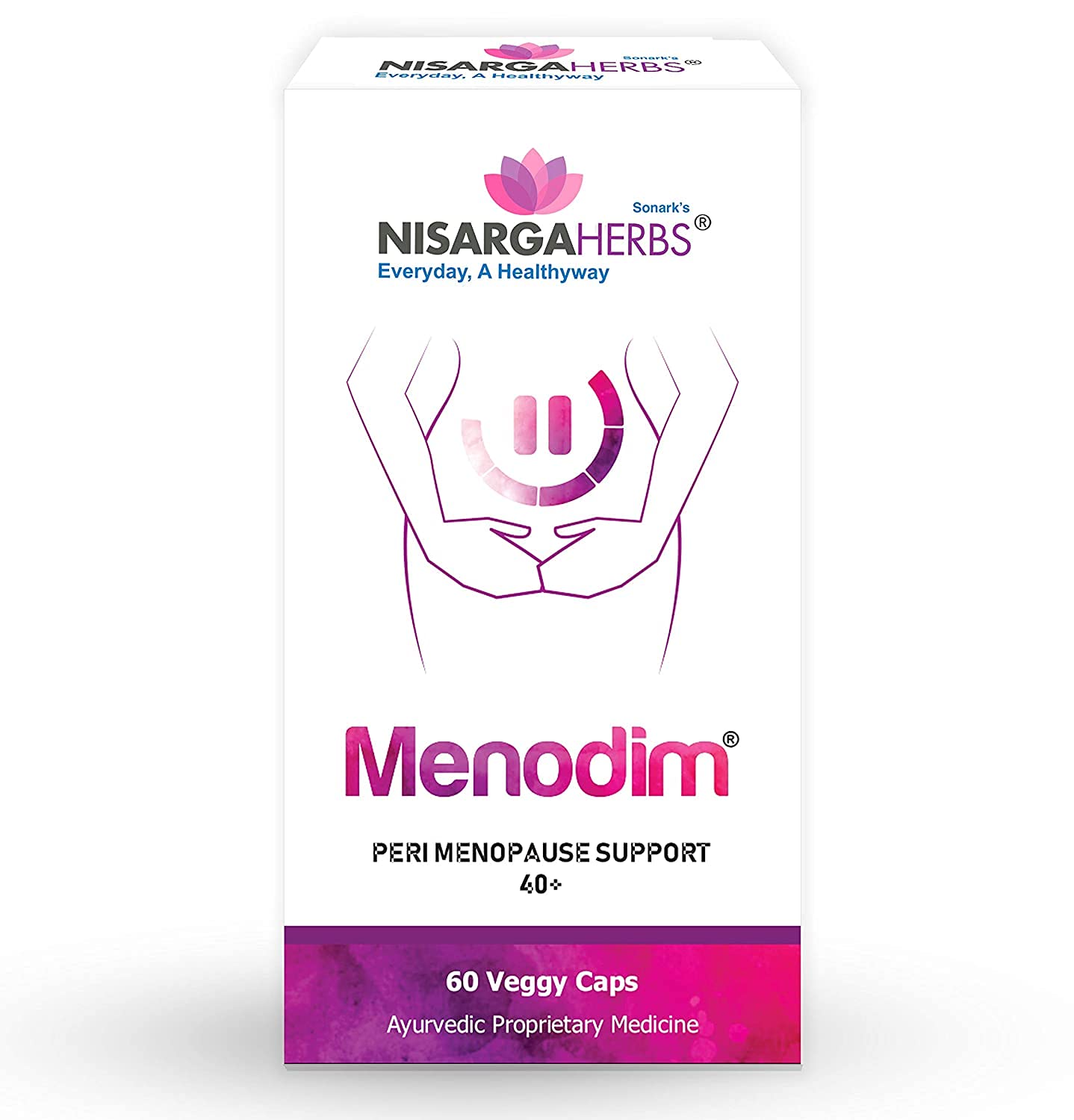Ifra Nisarga Herbs Menodim, for Pre-Menopause Relief, Fatigue & Functional Imbalance Support Ifra