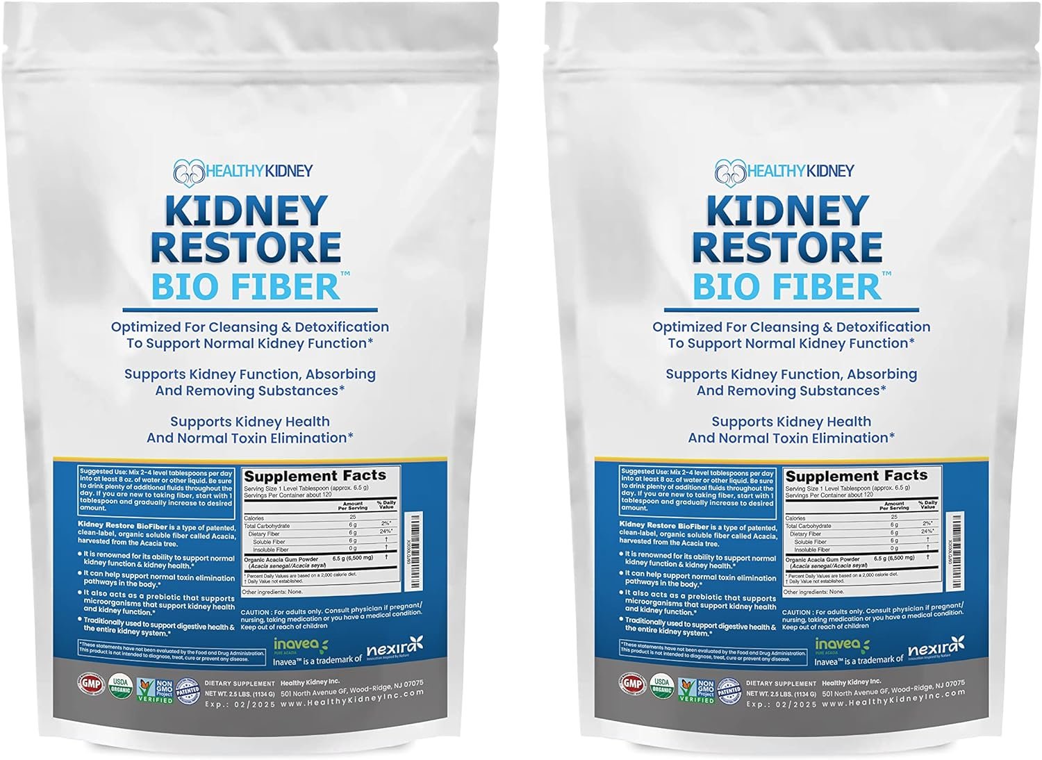 Kidney Restore Bio Fiber 2-Pack Restorative Kidney Support and Kidney