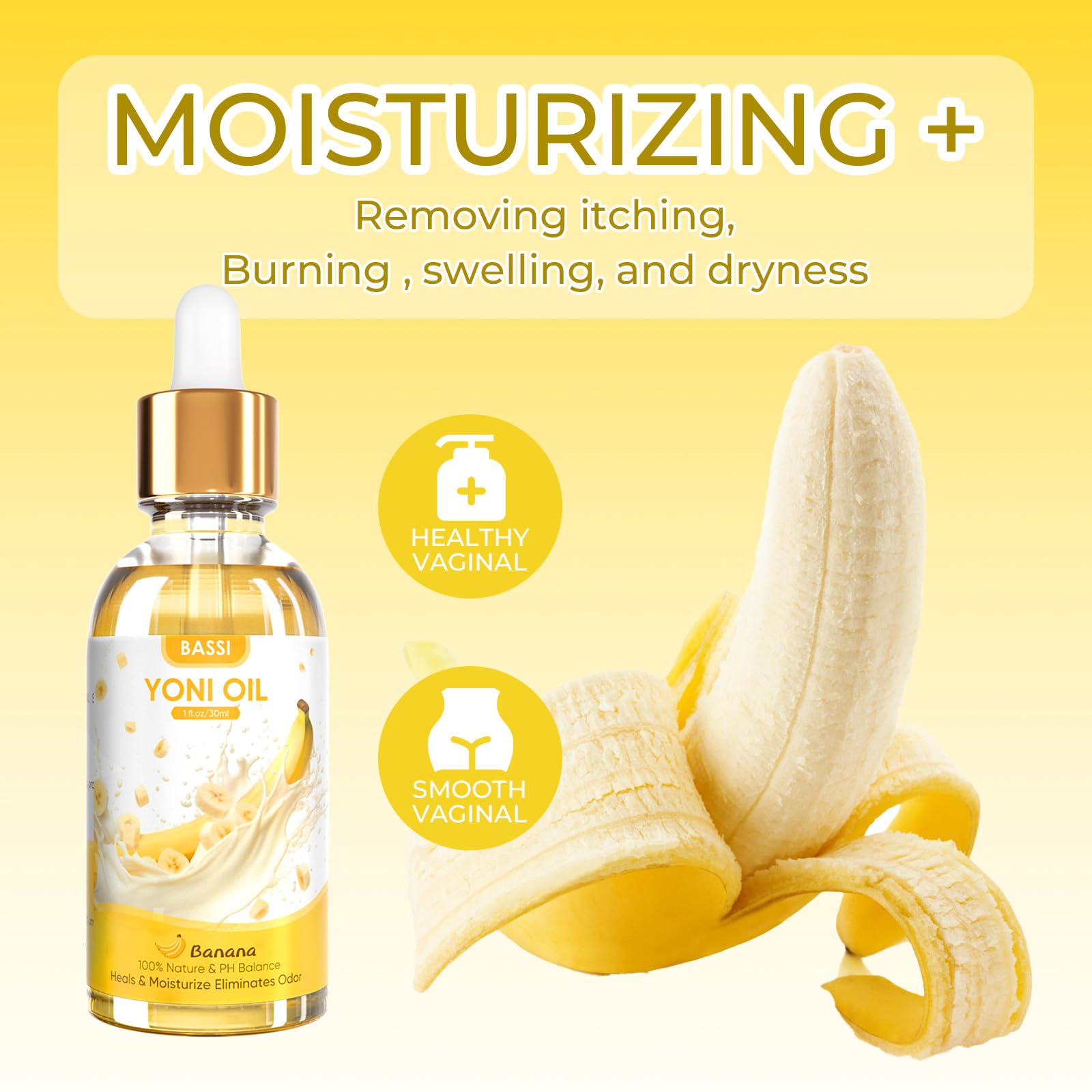 2PCS Yoni Oil Organic Feminine Oil Vaginal Moisturizer - Ph Balance for Women - Feminine Deodorant BASSI