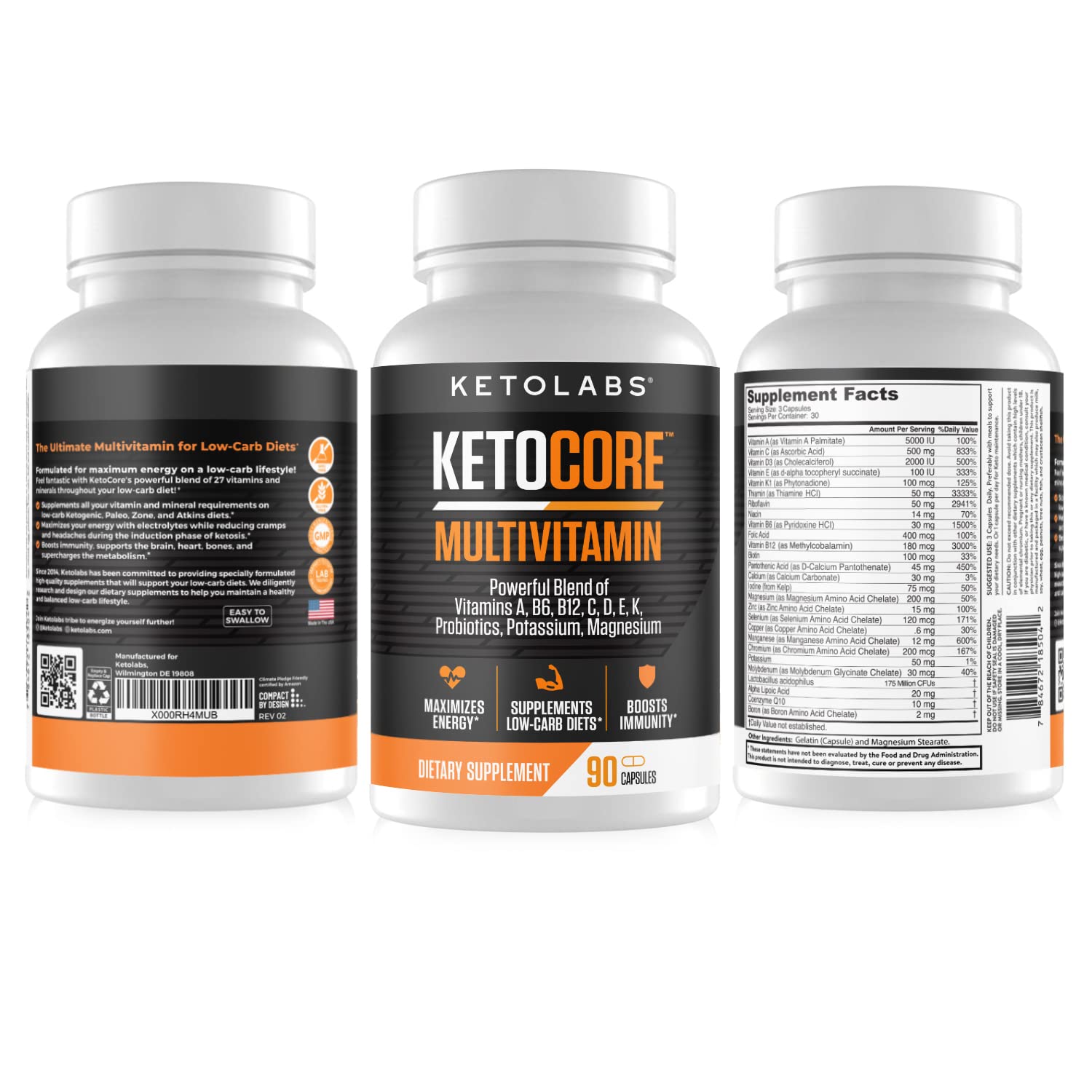 Ketolabs Ketocore Keto Vitamins | Keto Multivitamin for Men & Women | Keto Supplements Ketolabs