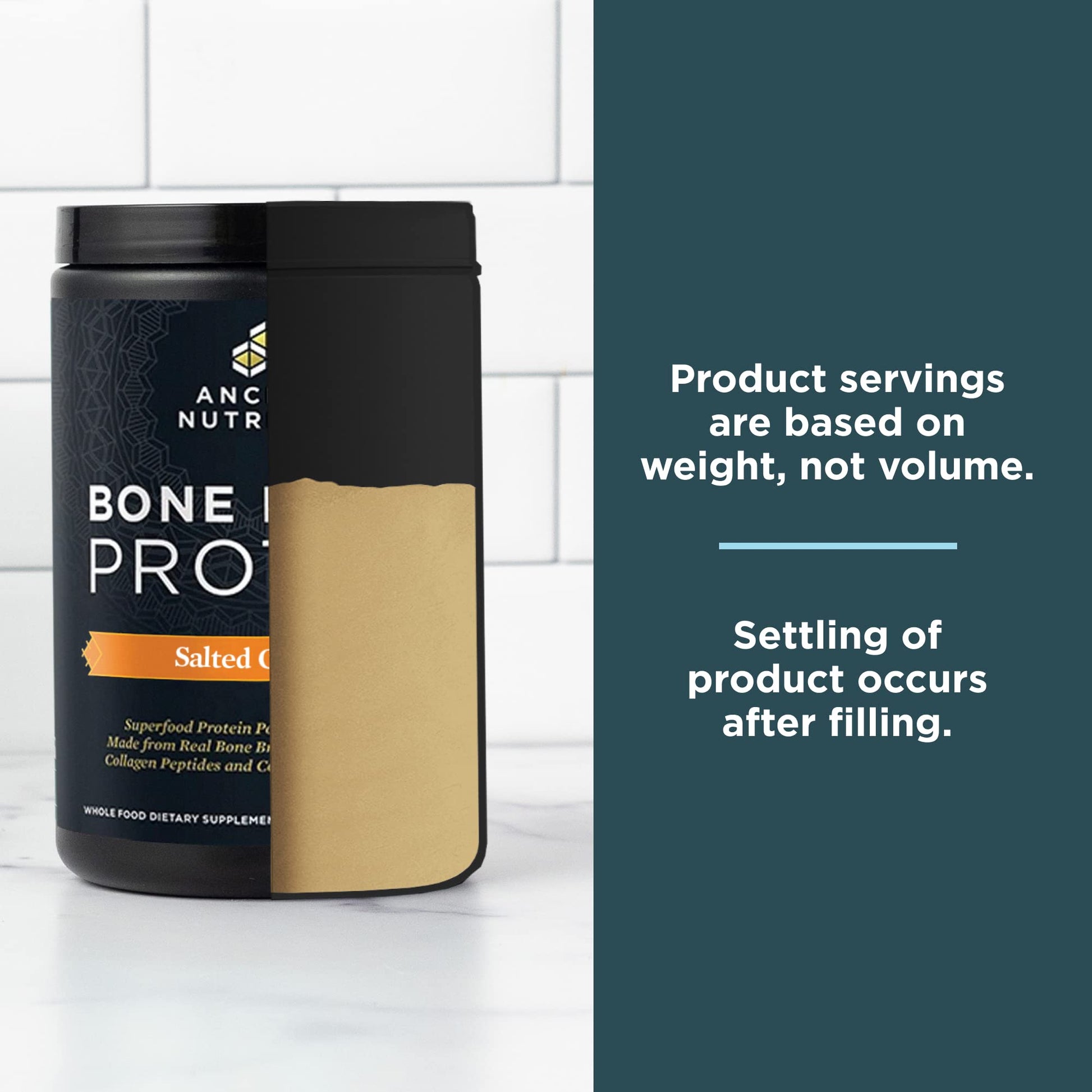 Ancient Nutrition Bone Broth Protein Powder, Salted Caramel, 19g Protein per Serving Ancient Nutrition
