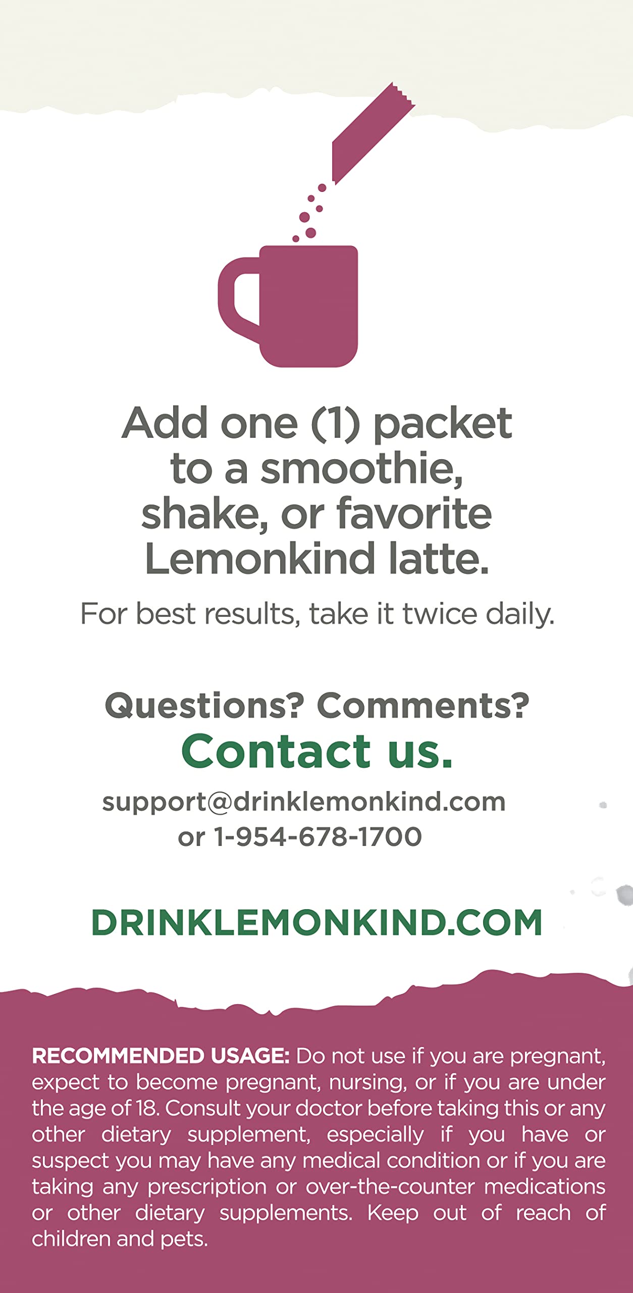 LEMONKIND Organic Zero Calorie Control - Healthy Supplement for Controling Snacking