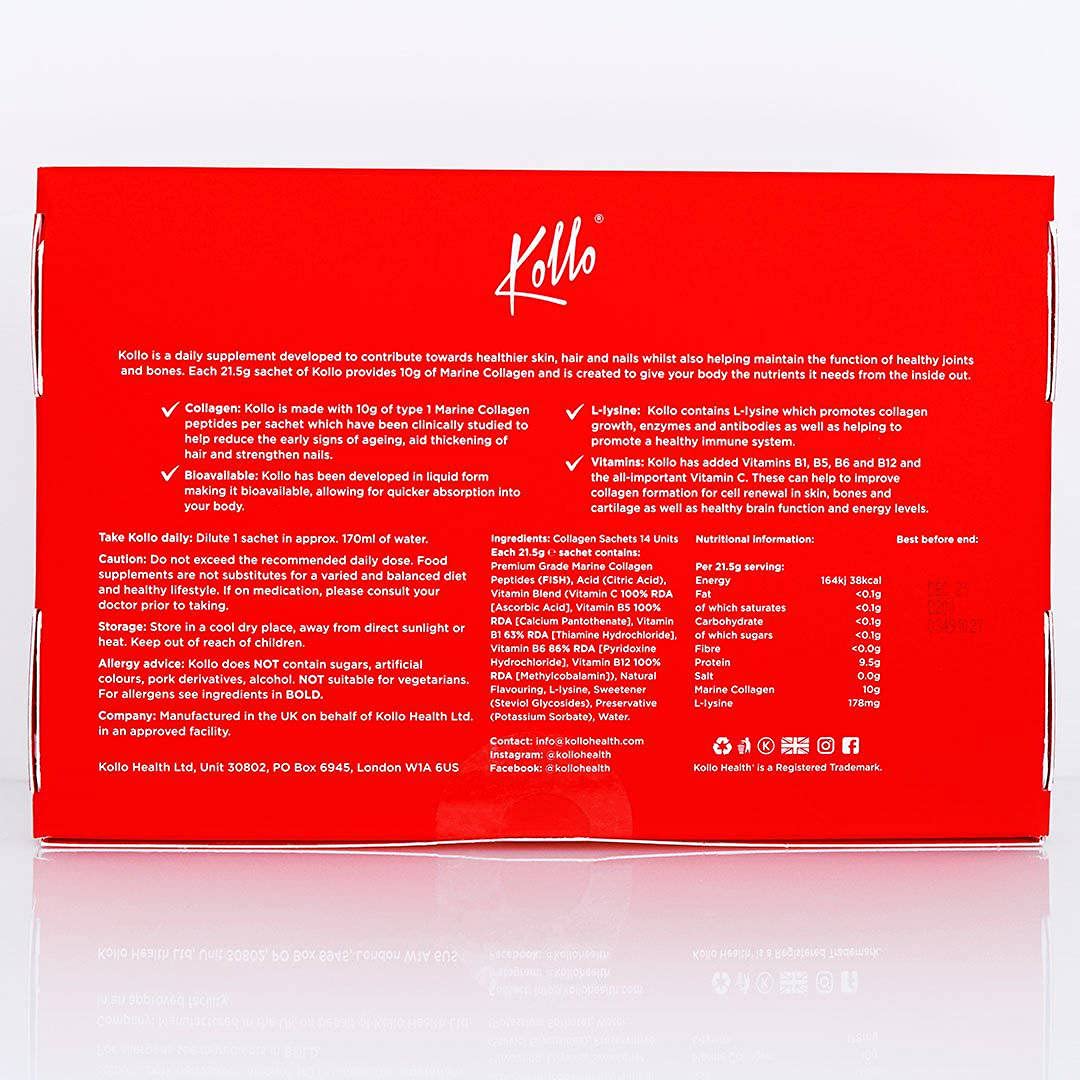 Kollo Premium Marine Collagen Liquid, 10,000 mg - Essential Proteins Collagen Peptides Kollo