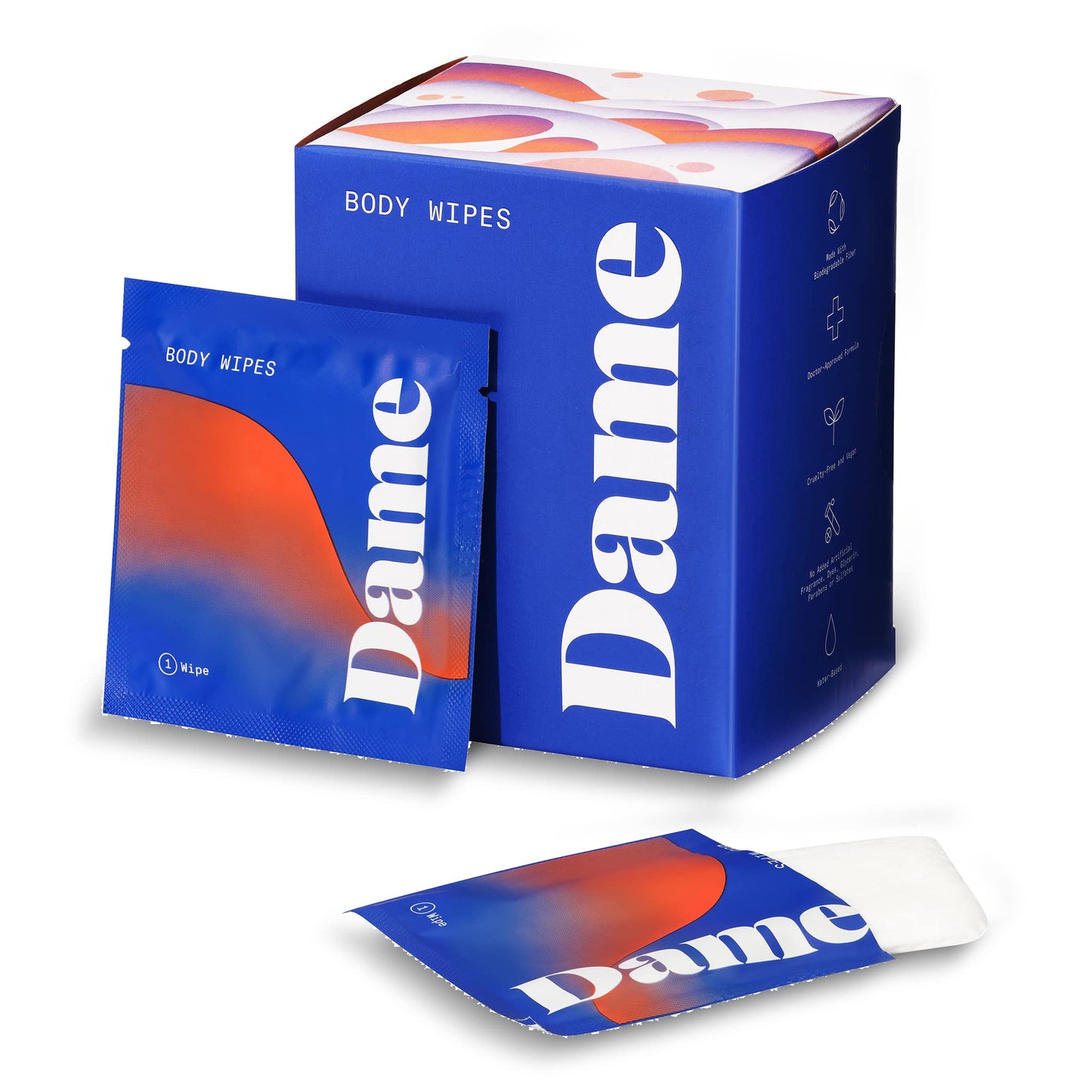 Dame Products Body Wipes - Cleansing and Nourishing - pH-Balanced Formulated with Aloe