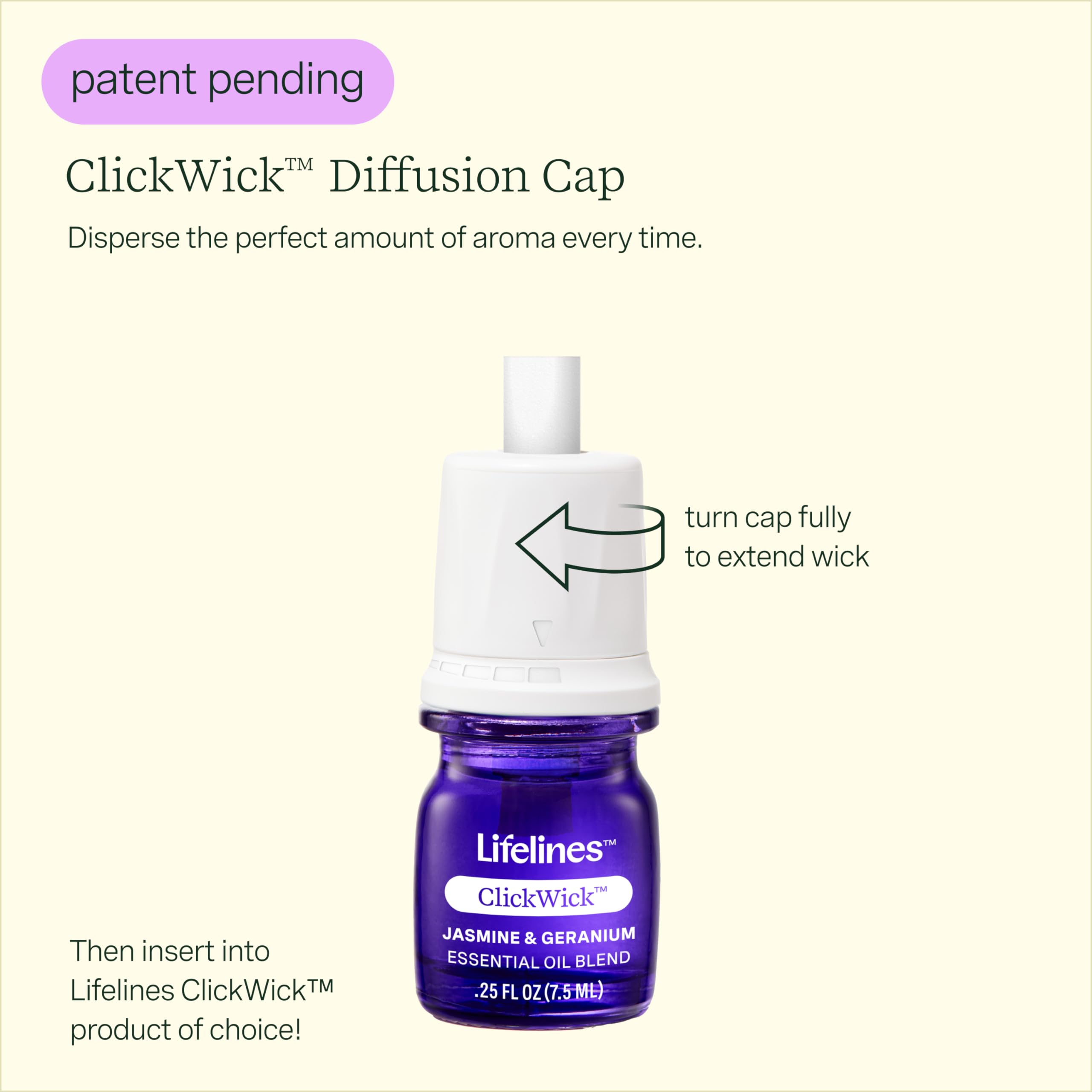 Lifelines ClickWick Essential Oil Blend 2-Pack: in Bloom and Citrus Grove, for Lifelines ClickWick Essential