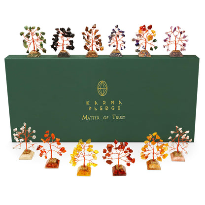 Crystal Tree Tree of Life 7 Chakra Healing Crystals & Stones for Positive Energy, Good Luck Gifts