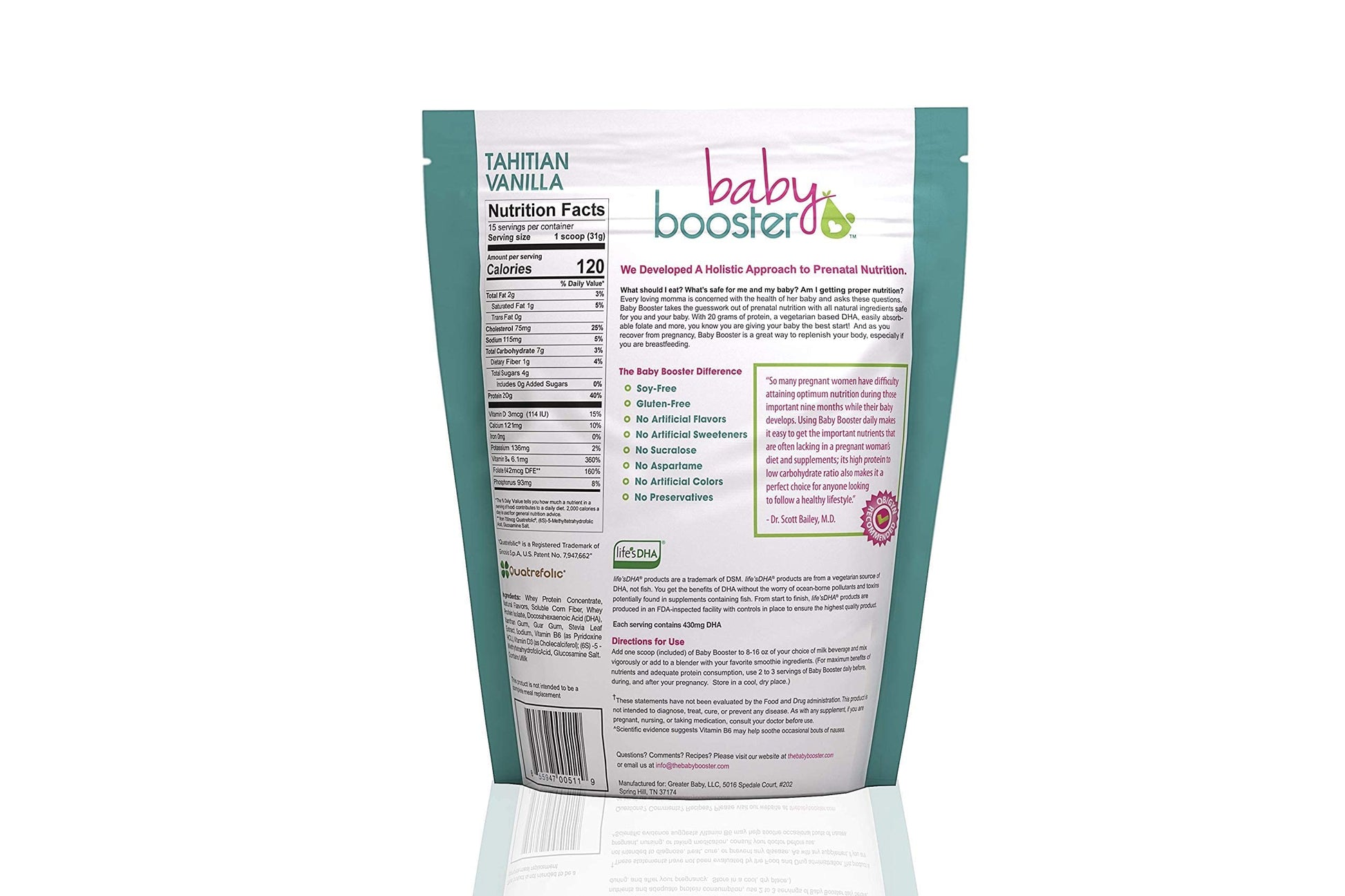 Baby Booster Prenatal Vitamin Supplement Shakes, Kona Mocha and Tahitian Vanilla Baby Booster