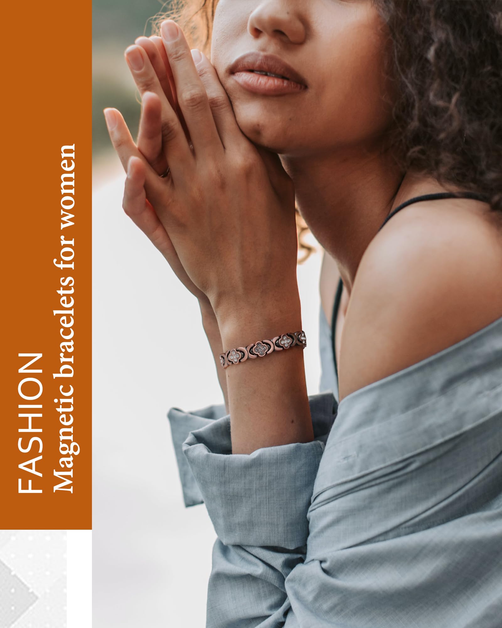 Jecanori Women's Pure Copper Bracelet, Ultra Strength Magnetic Copper Bracelets for Women Jecanori