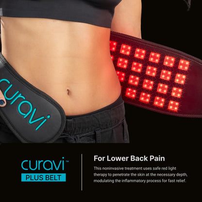 CURAVI Plus™ Wearable Red Light Therapy Belt for Lower Back Pain Relief - 160 Diodes - Safe and Effective