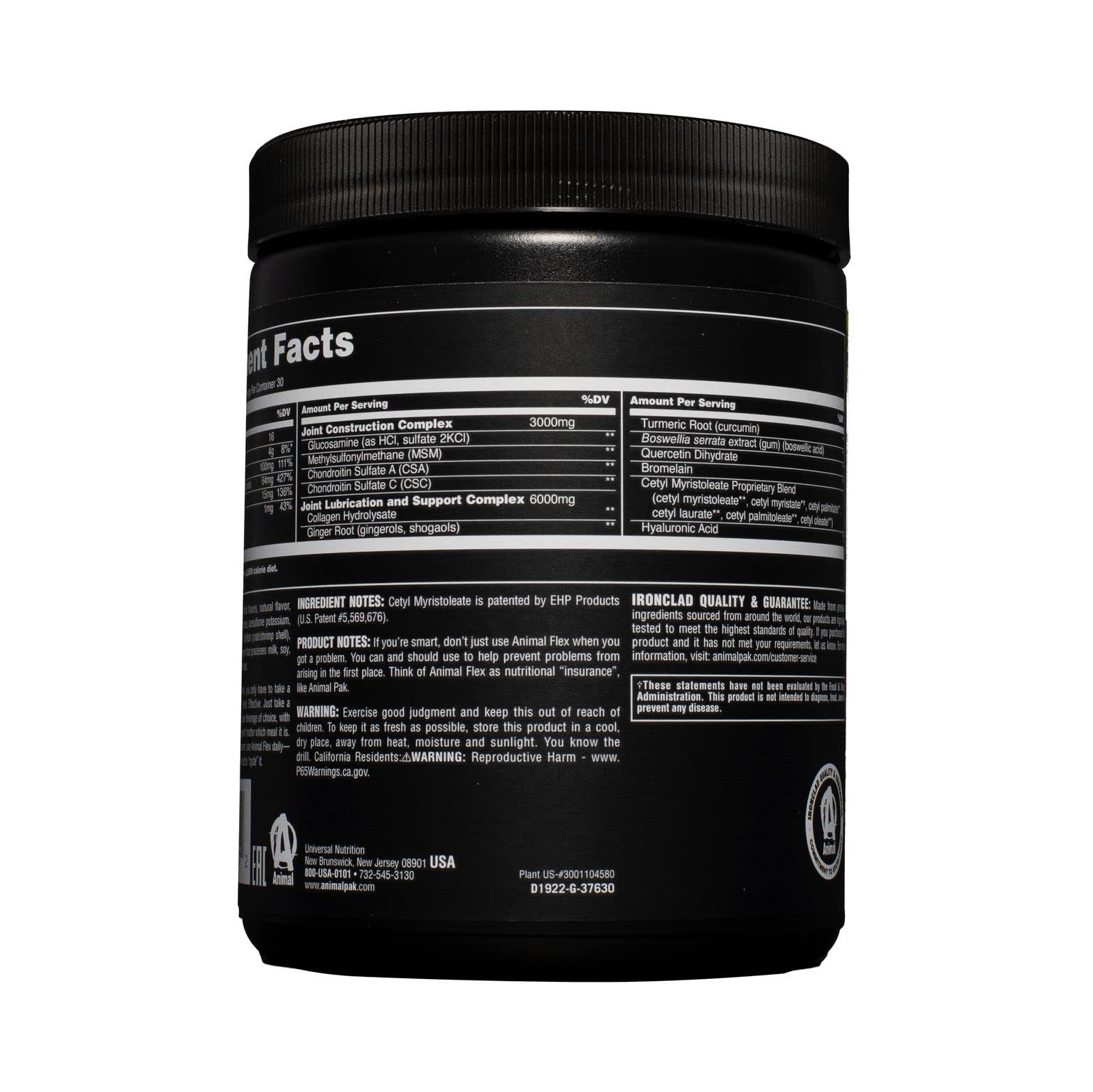 Animal Flex All-in-one Complete Joint Supplement, Turmeric Root Curcumin, Collagen Animal