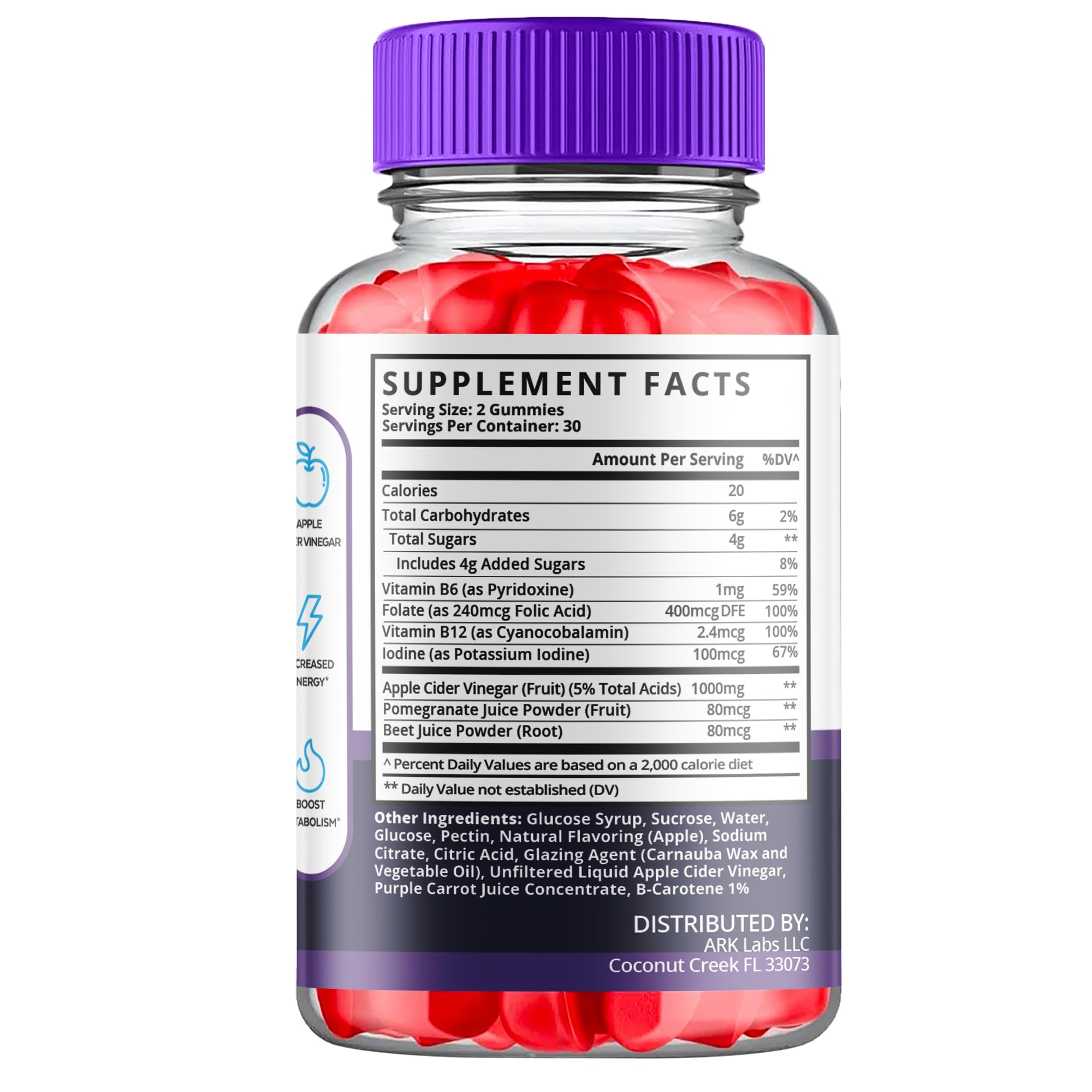 (5 Pack) Keto Ripped ACV Gummies, Keto Ripped ACV Gummies Advanced Weight Loss 1000MG Ark Labs