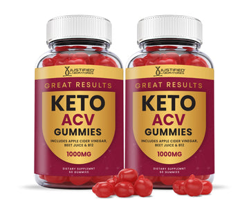 Justified Laboratories (2 Pack) Great Results Keto ACV Gummies 1000MG 