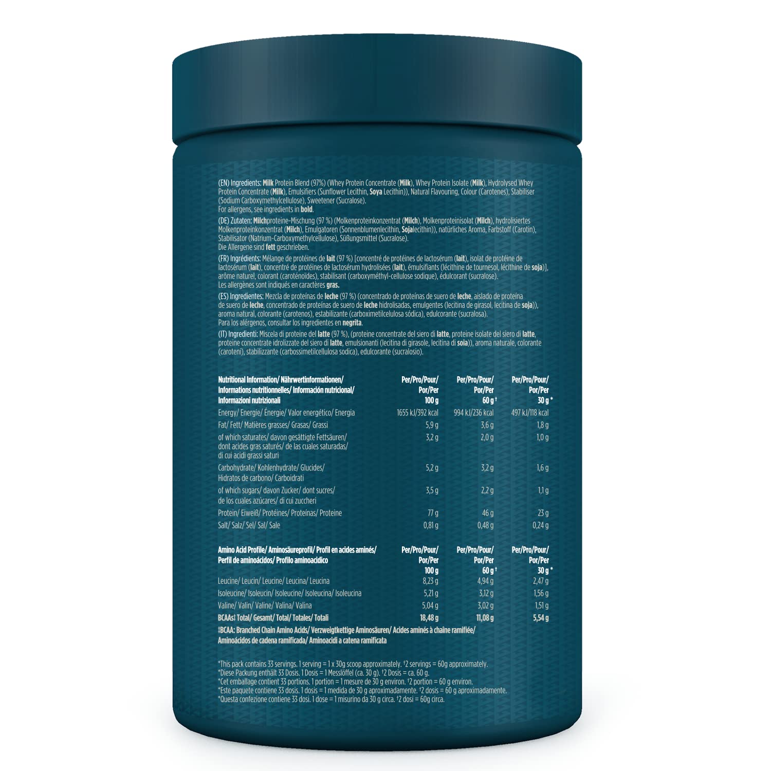 Kinetica Premium Whey Protein Powder | Grass Fed | Strawberry | 1kg | 33 Servings Kinetica